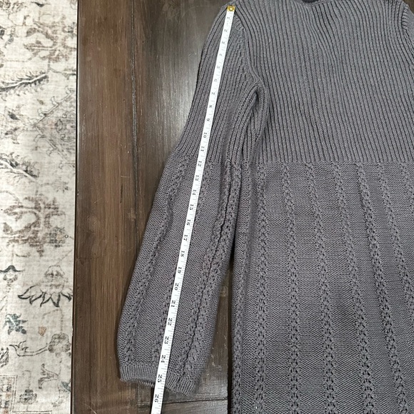 Gray Knit Cardigan Sweater Front Longline Size Small by Sonoma Y2K 2000s - Picture 10 of 10